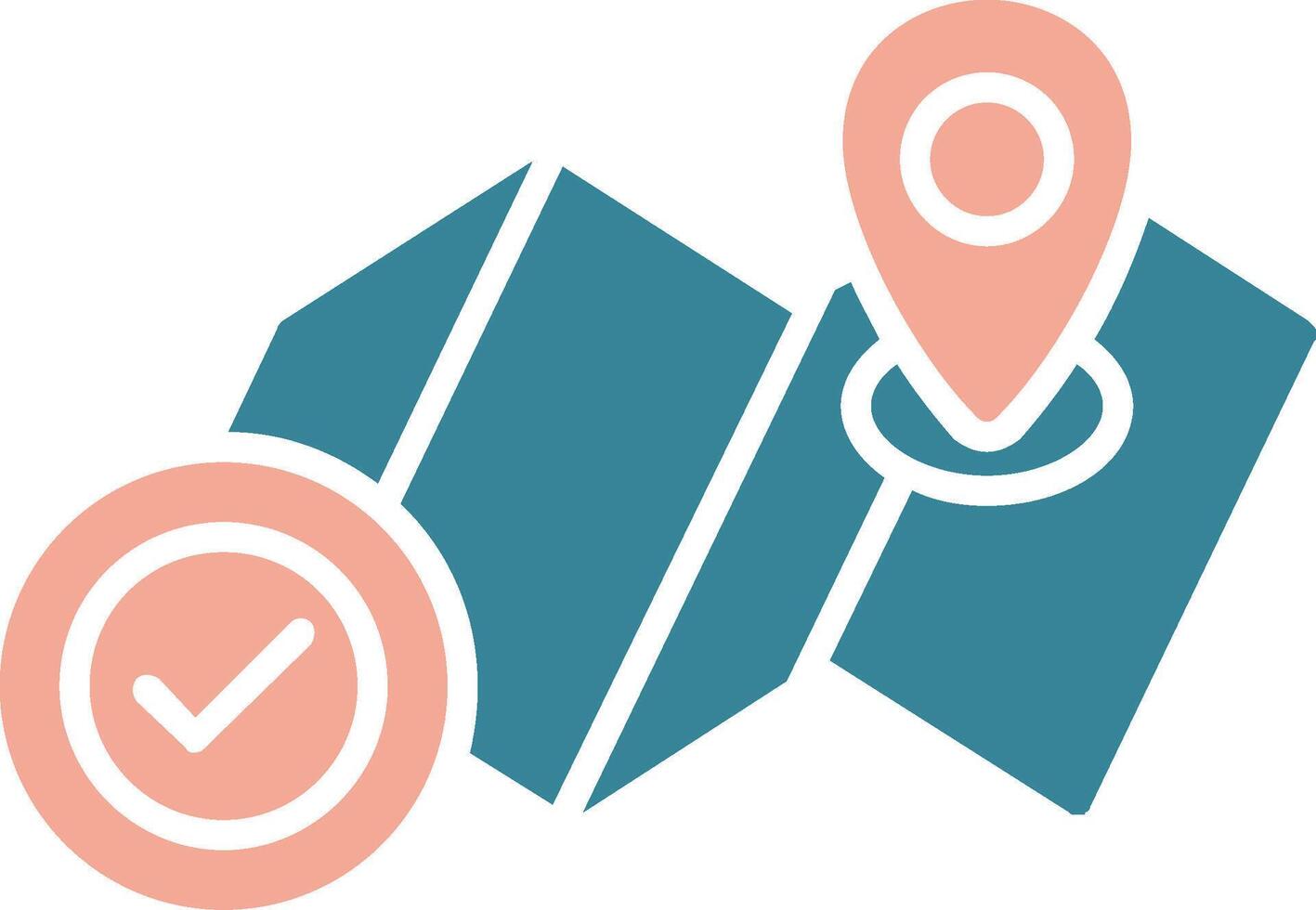 Location Glyph Two Color Icon vector