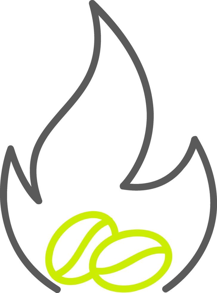 Beans Line Two Color Icon vector