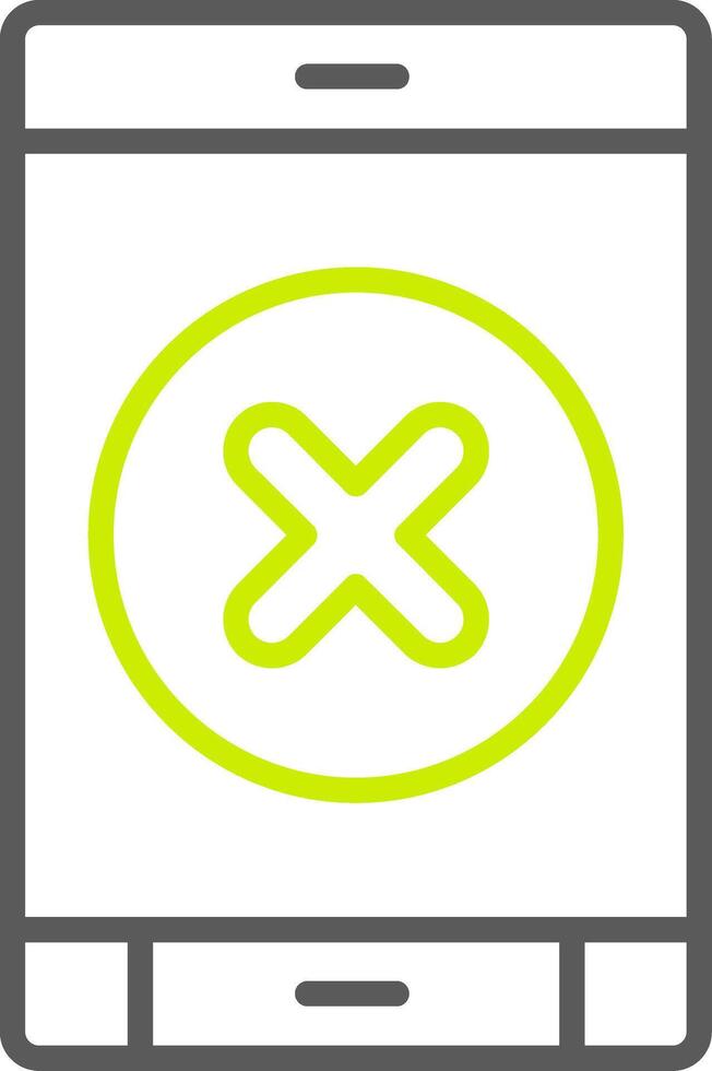 Delete Button Line Two Color Icon vector