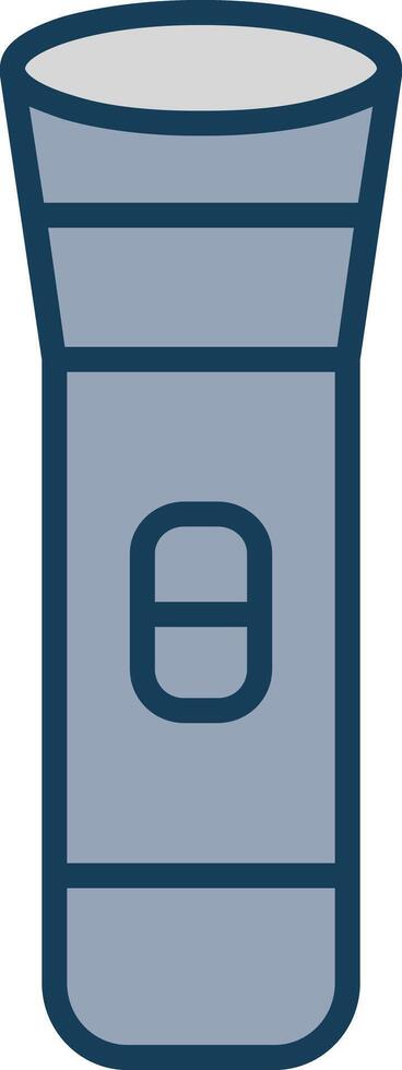Torch Line Filled Grey Icon vector