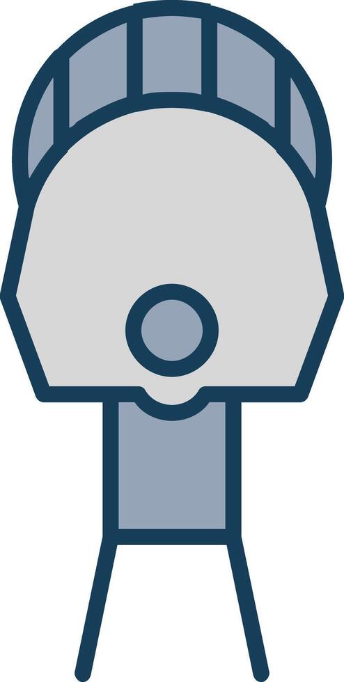 Skydiving Line Filled Grey Icon vector