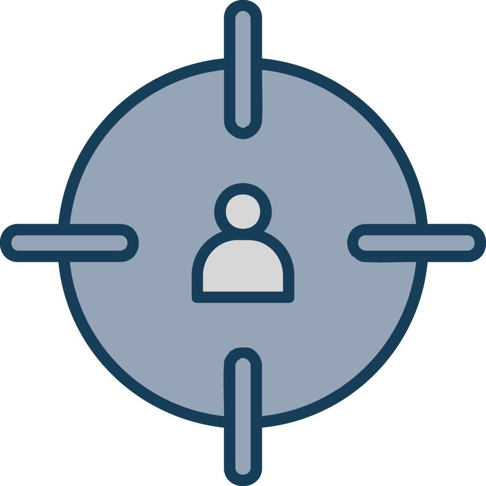 Headshot Line Filled Grey Icon vector