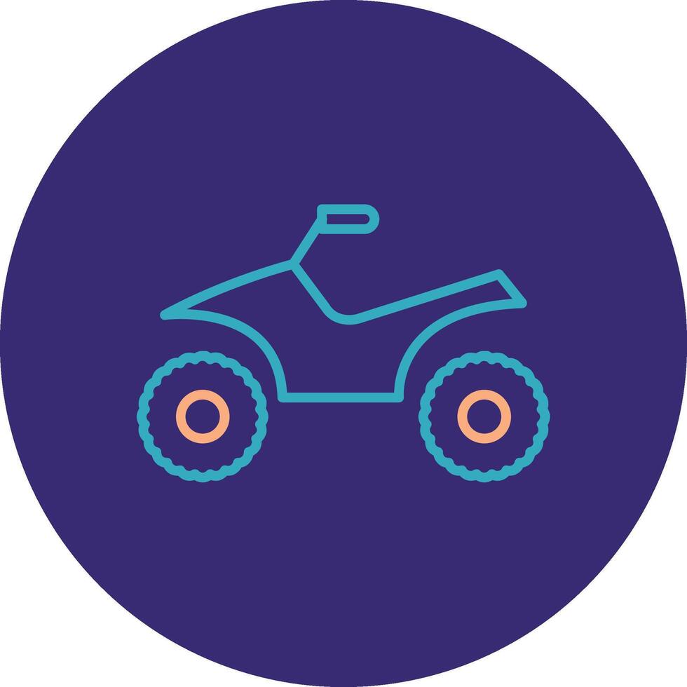 Quad Line Two Color Circle Icon vector