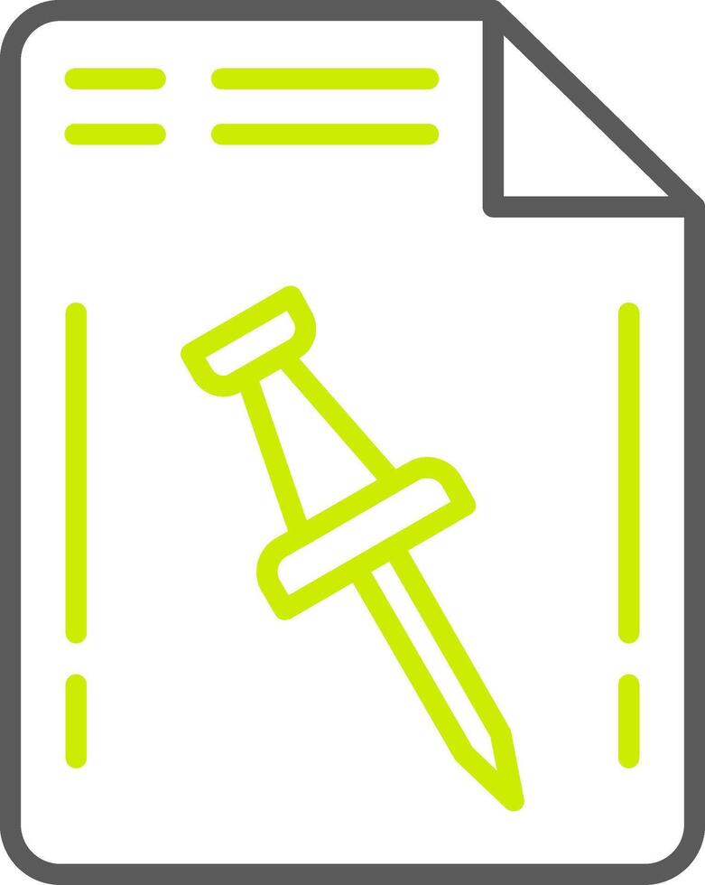 Document Line Two Color Icon vector