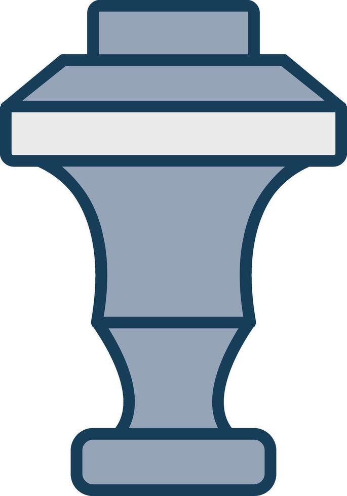 Curtain Top Line Filled Grey Icon vector
