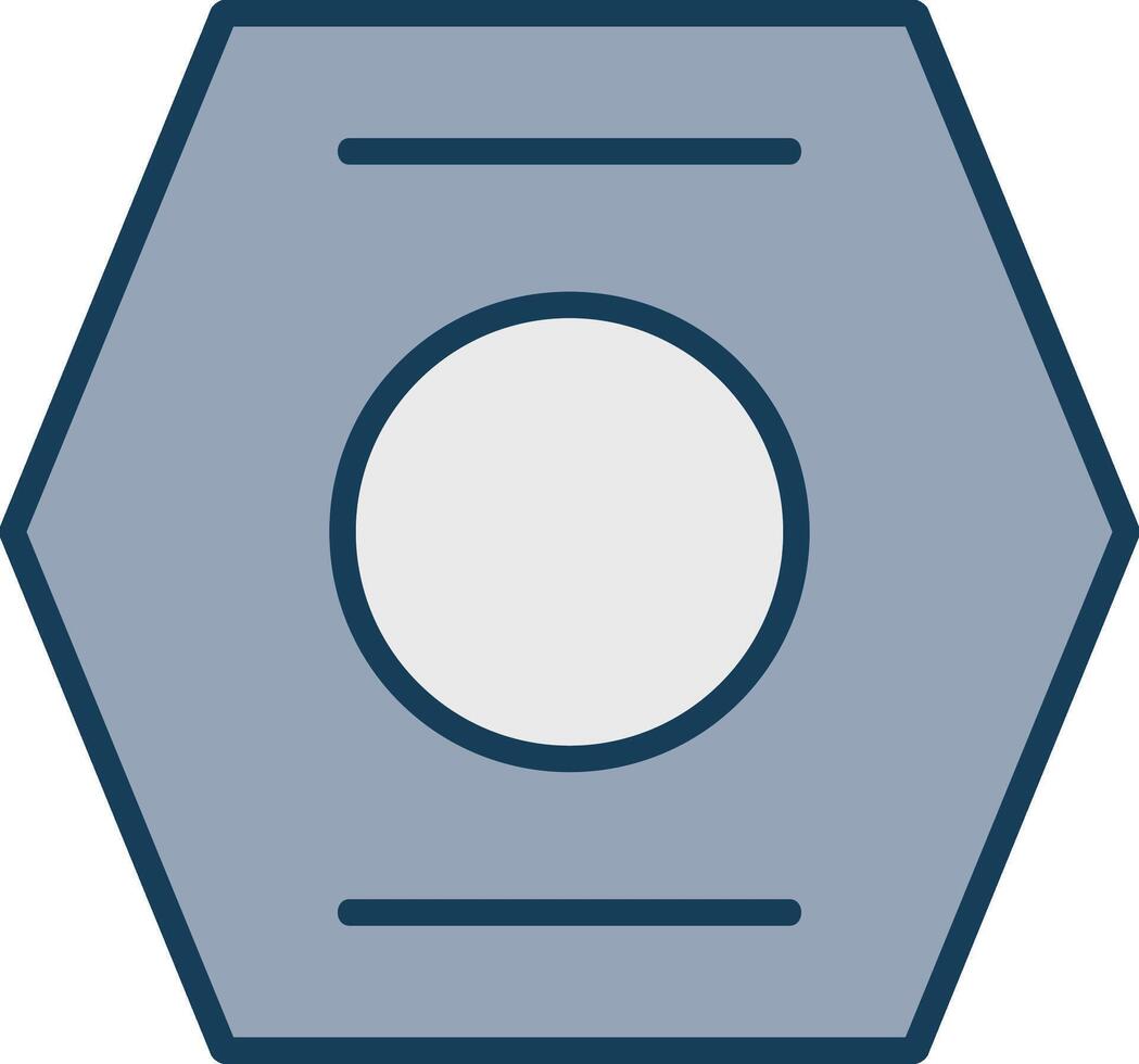 Nut Line Filled Grey Icon vector