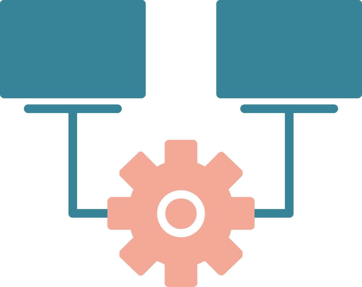 Multitask Glyph Two Color Icon vector
