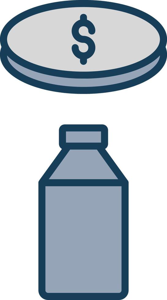 Coin Collecting Line Filled Grey Icon vector