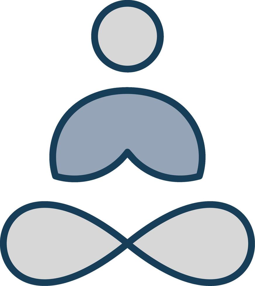 Yoga Line Filled Grey Icon vector