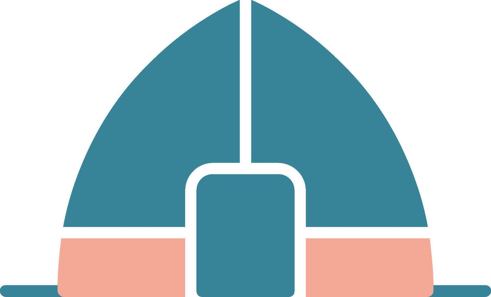 Tent Glyph Two Color Icon vector