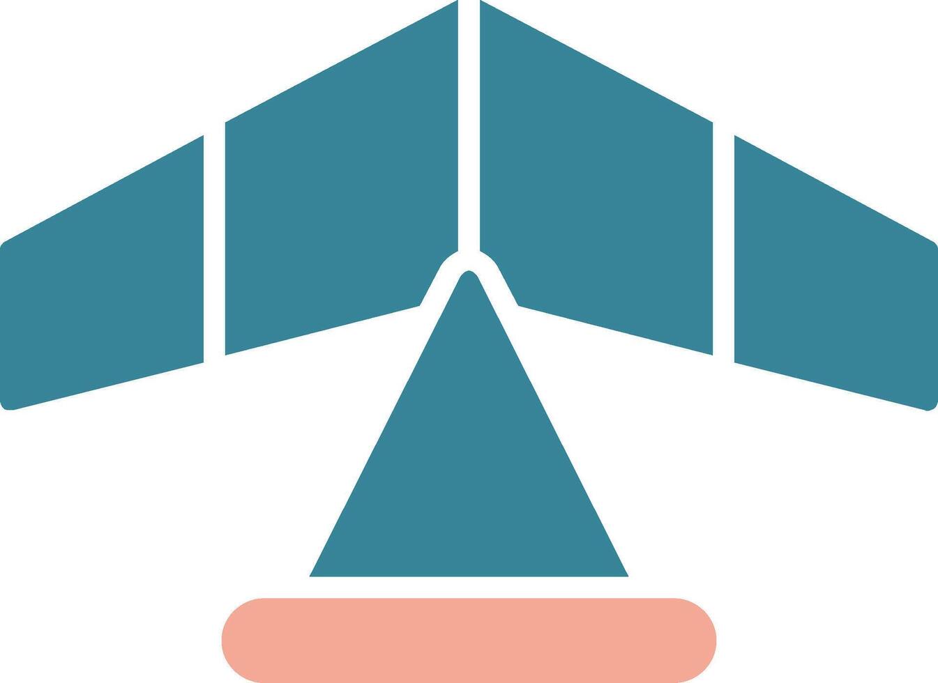 Gliding Glyph Two Color Icon vector