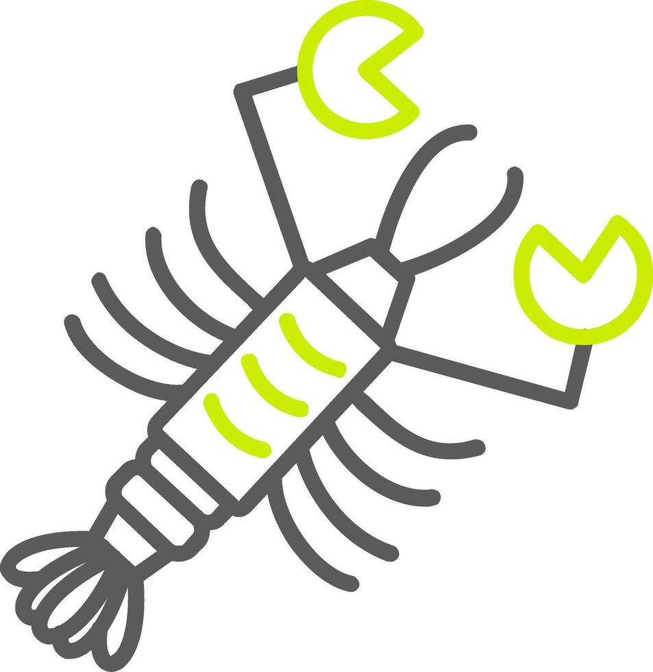 Lobster Line Two Color Icon vector