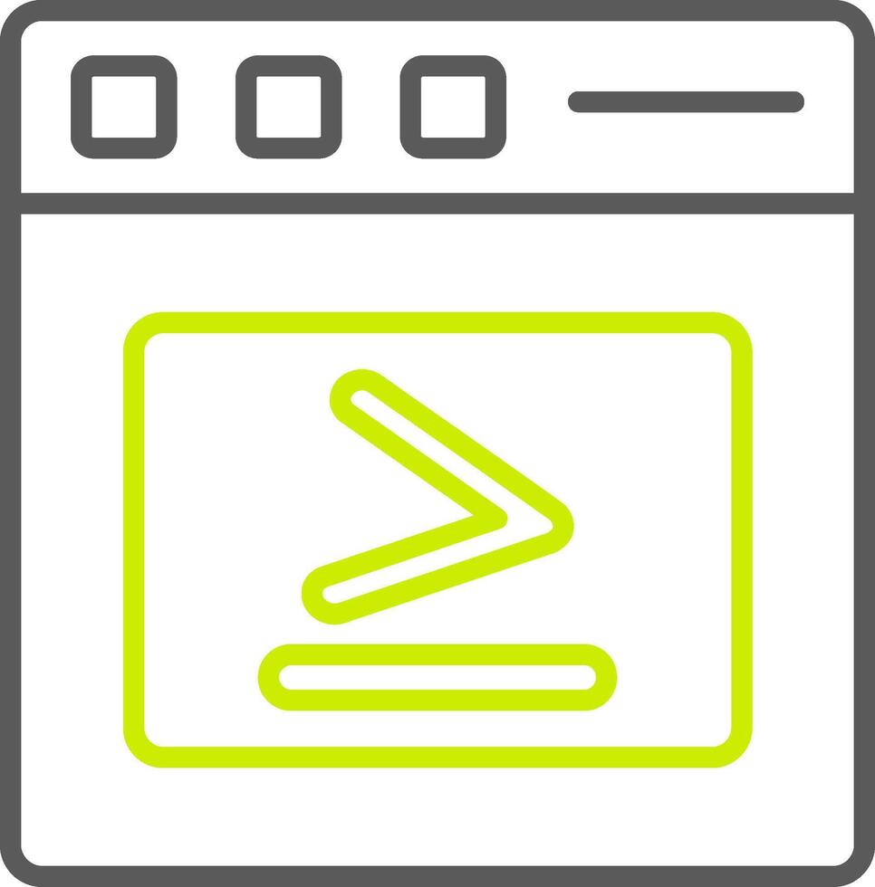 Greater Than Line Two Color Icon vector