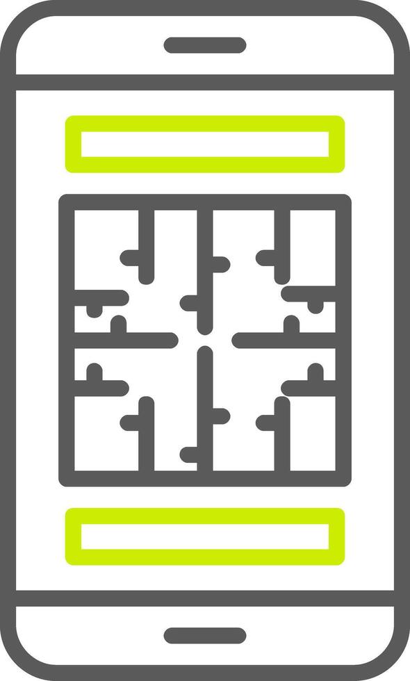 Maze Line Two Color Icon vector