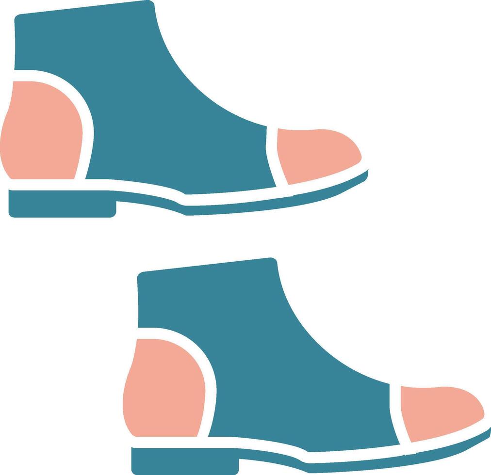 Boots Glyph Two Color Icon vector