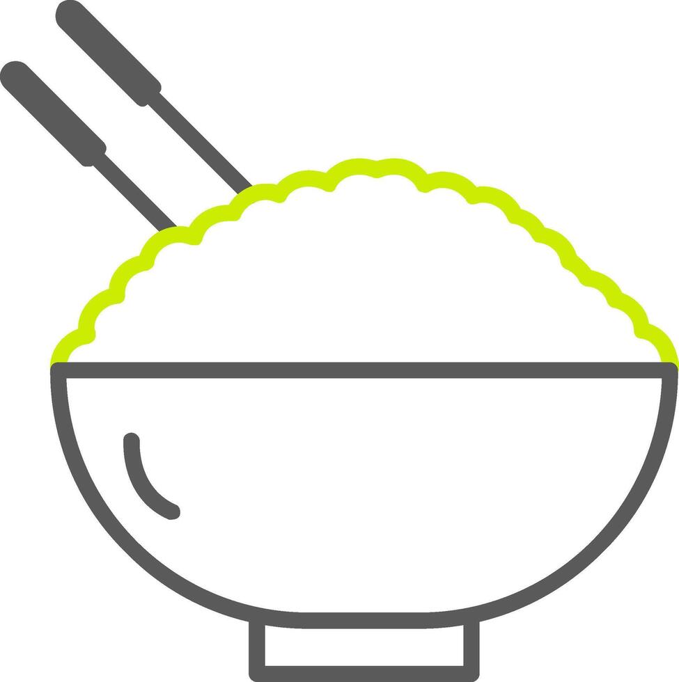 Chinese Food Line Two Color Icon vector