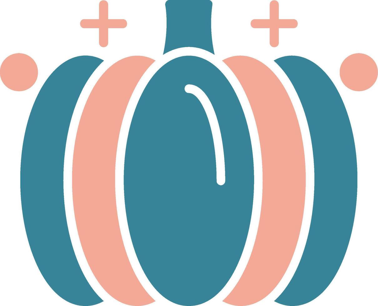 Pumpkin Glyph Two Color Icon vector