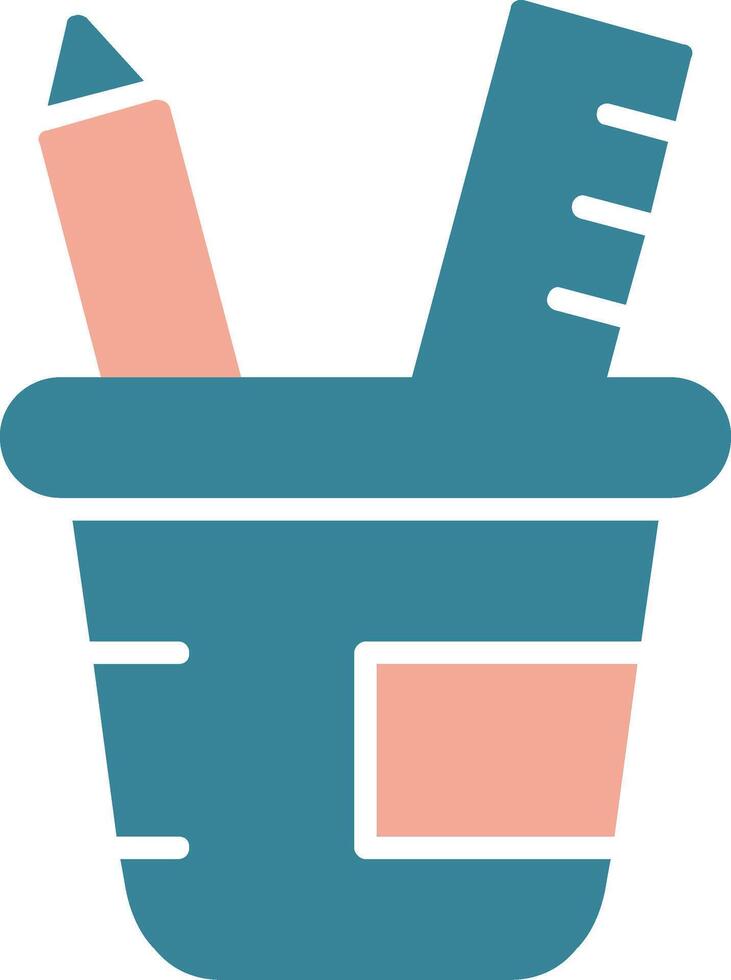 Box Glyph Two Color Icon vector