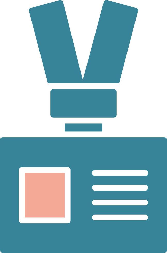 Lanyard Glyph Two Color Icon vector