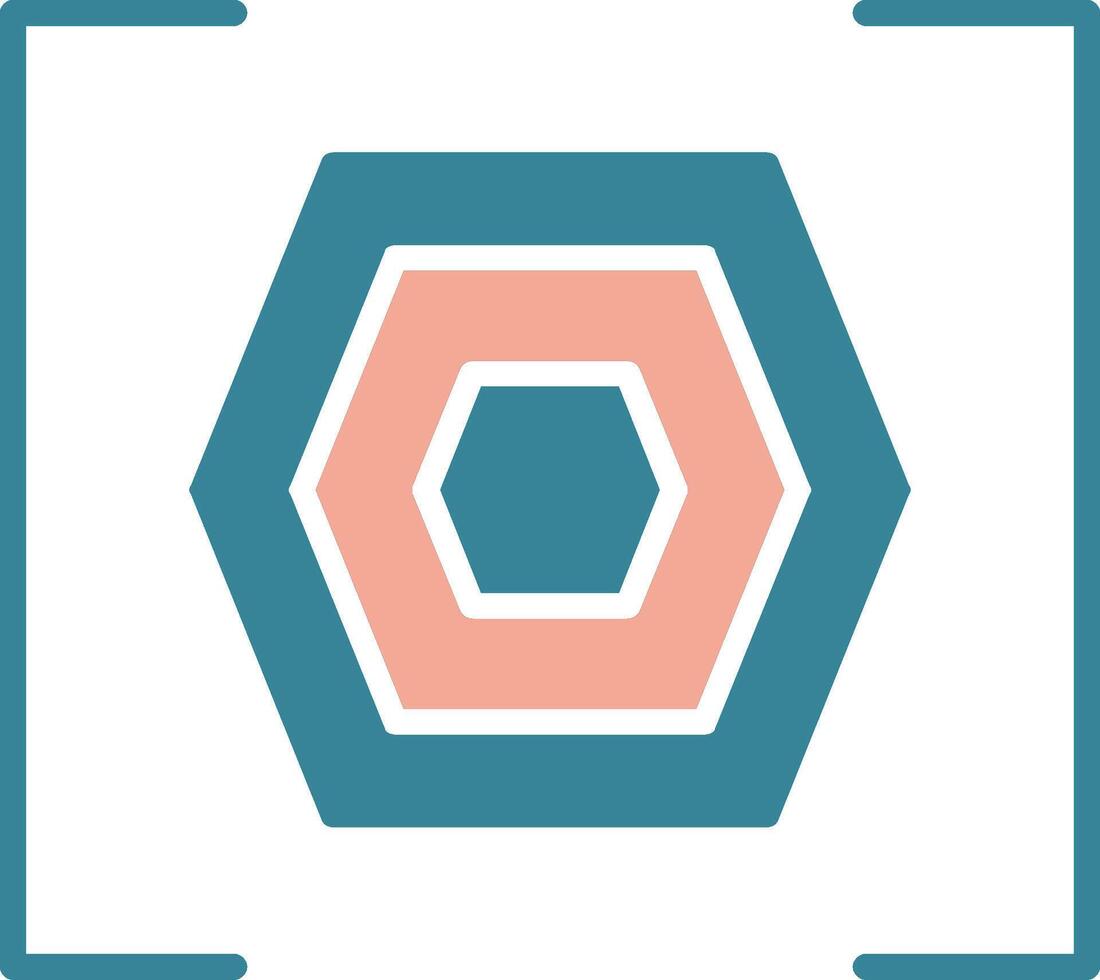 Bracket Glyph Two Color Icon vector