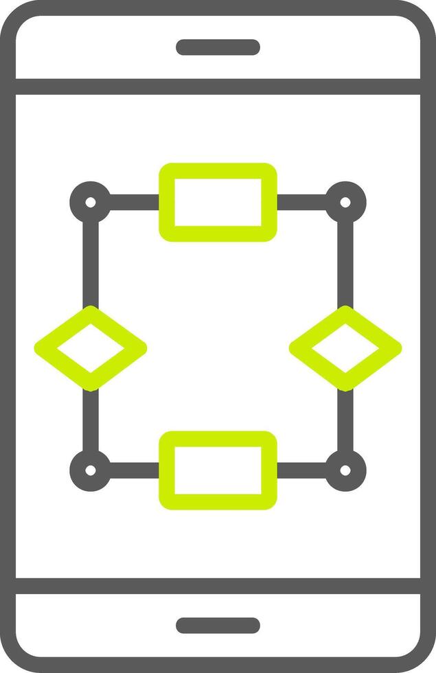 Algorithm Line Two Color Icon vector