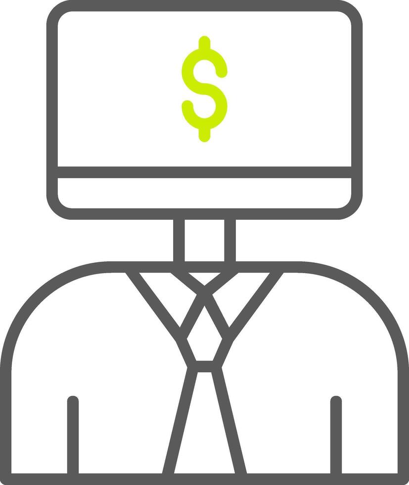 Business Line Two Color Icon vector
