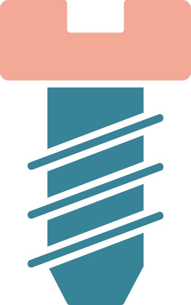Screw Glyph Two Color Icon vector