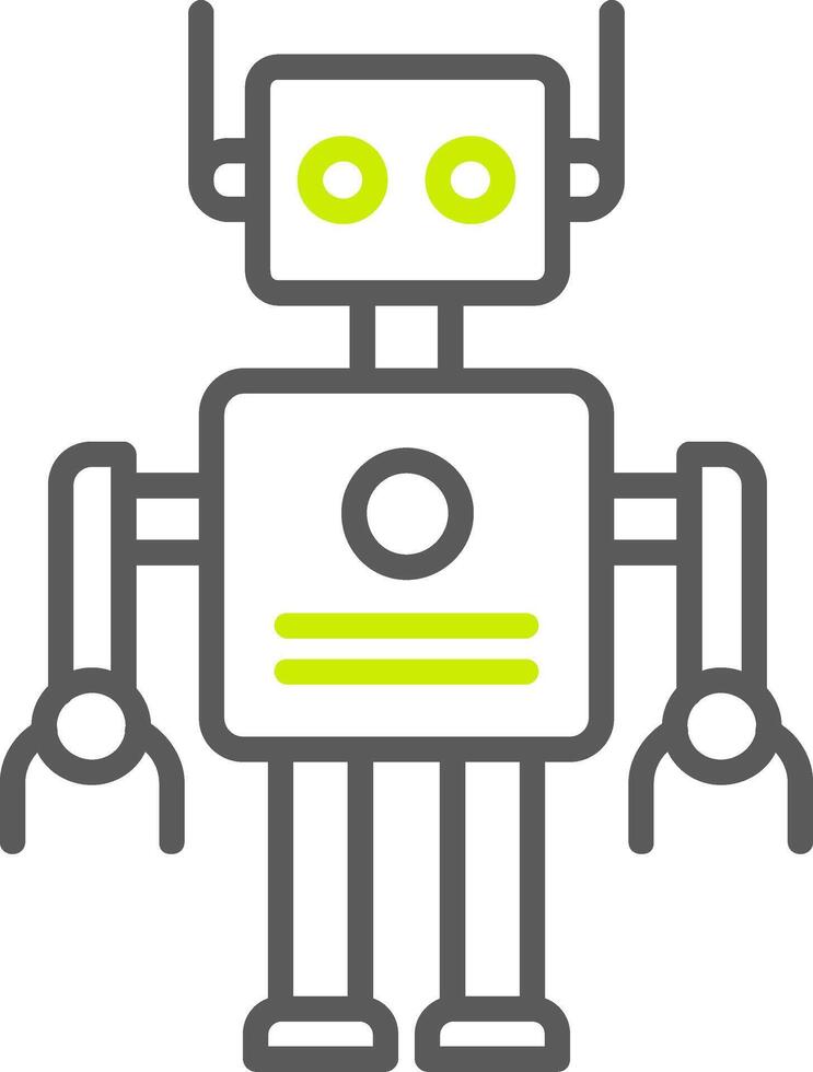 Robot Line Two Color Icon vector