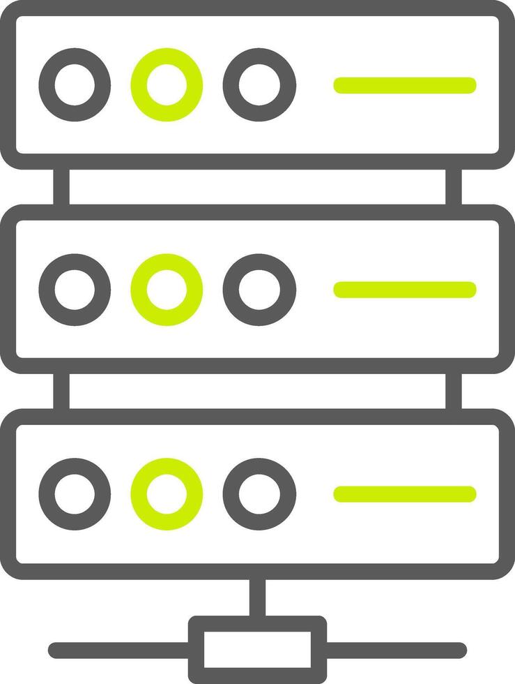Server Line Two Color Icon vector