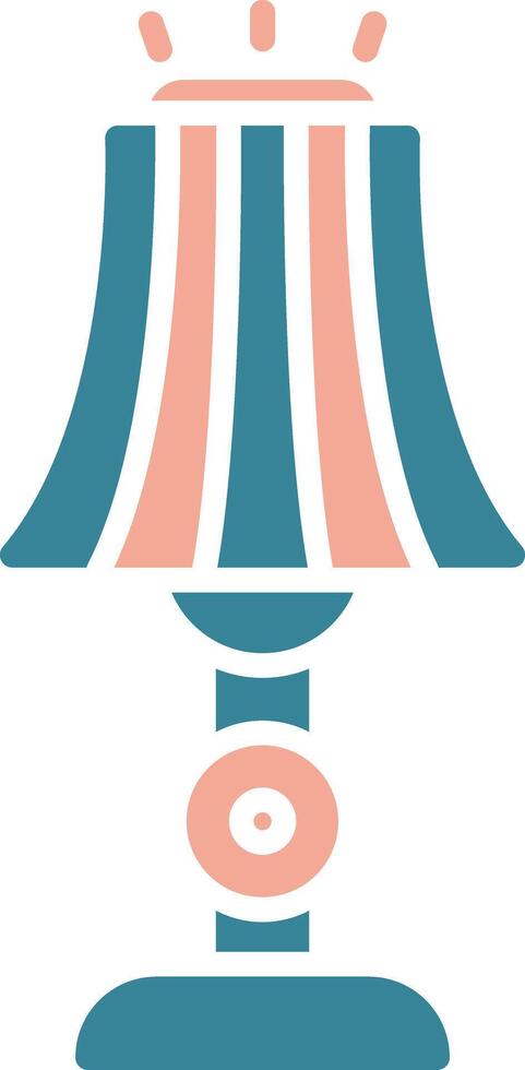Floor Lamp Glyph Two Color Icon vector