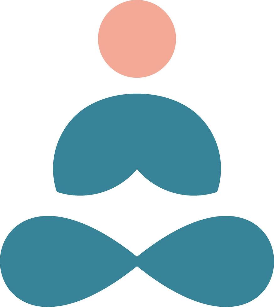 Yoga Glyph Two Color Icon vector