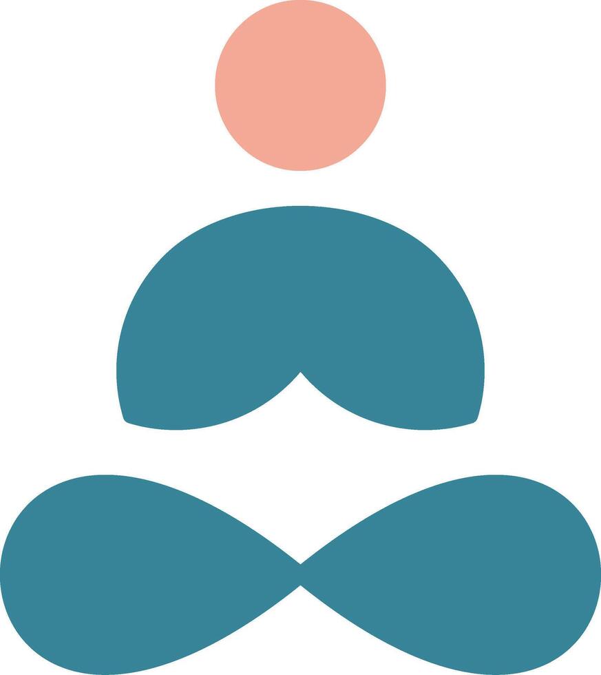 Yoga Glyph Two Color Icon vector