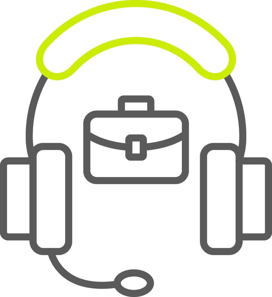 Support Line Two Color Icon vector
