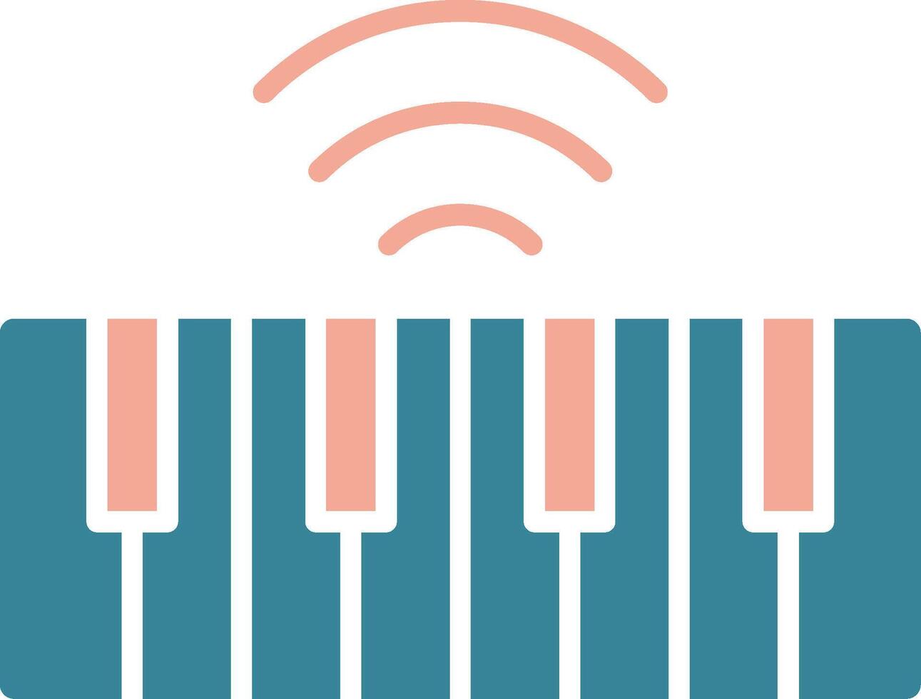 Keyboard Glyph Two Color Icon vector
