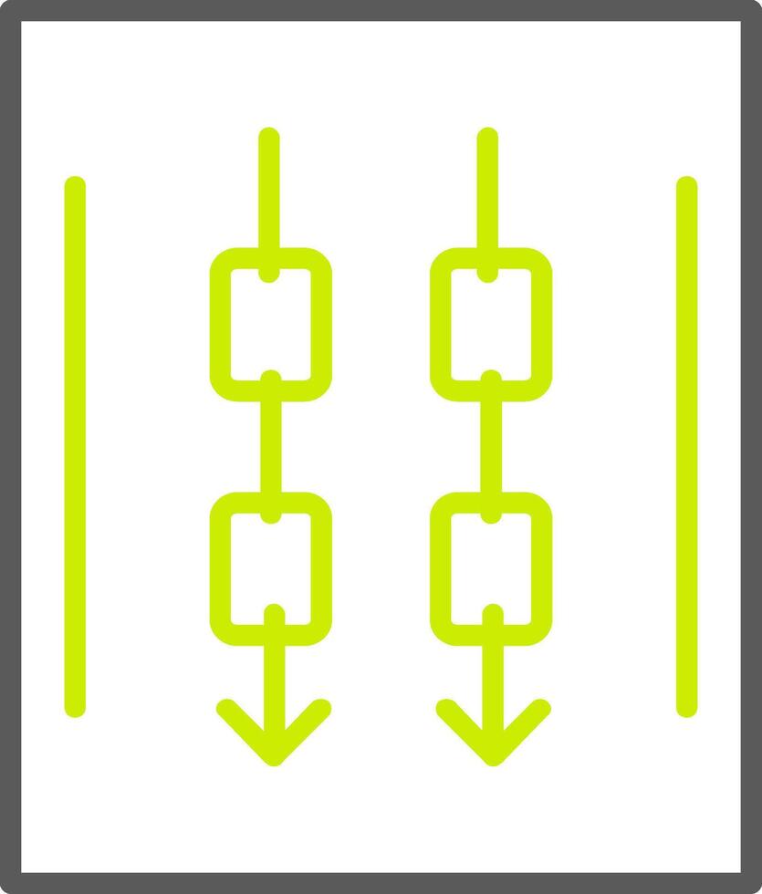 Sling Here Line Two Color Icon vector