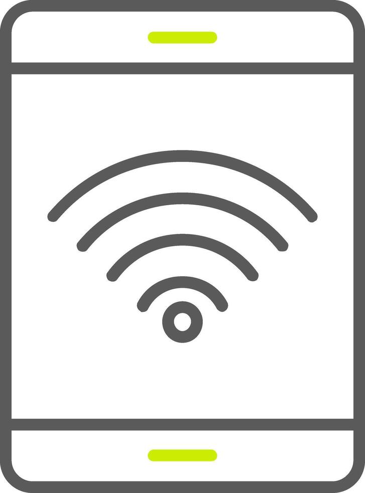 Wifi Signal Line Two Color Icon vector