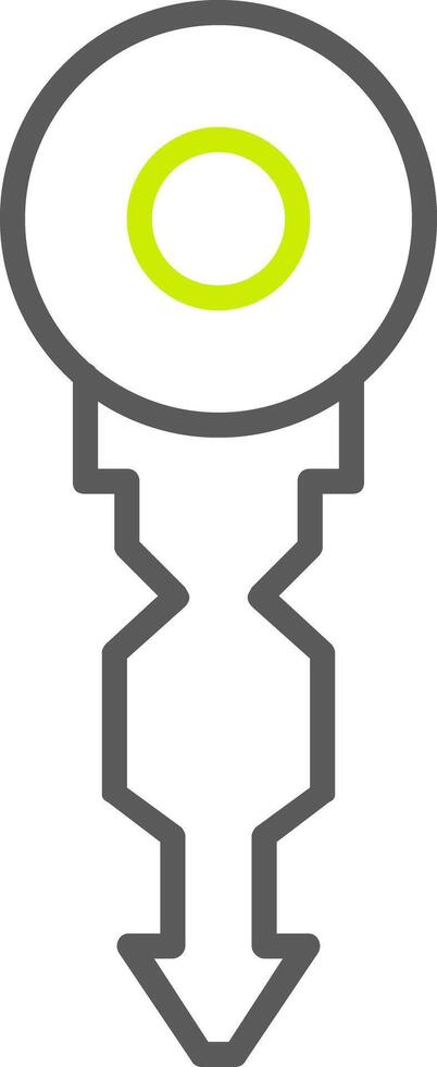 Key Line Two Color Icon vector
