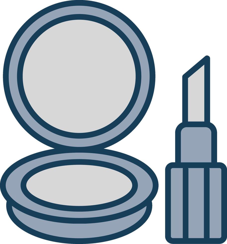 Beauty Line Filled Grey Icon vector