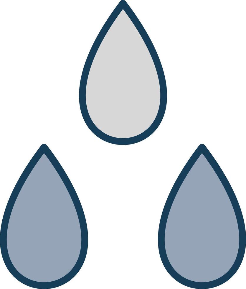 Water Drop Line Filled Grey Icon vector