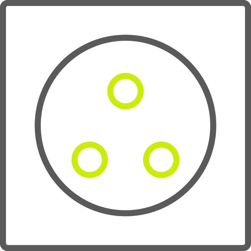 Wall Plug Line Two Color Icon vector