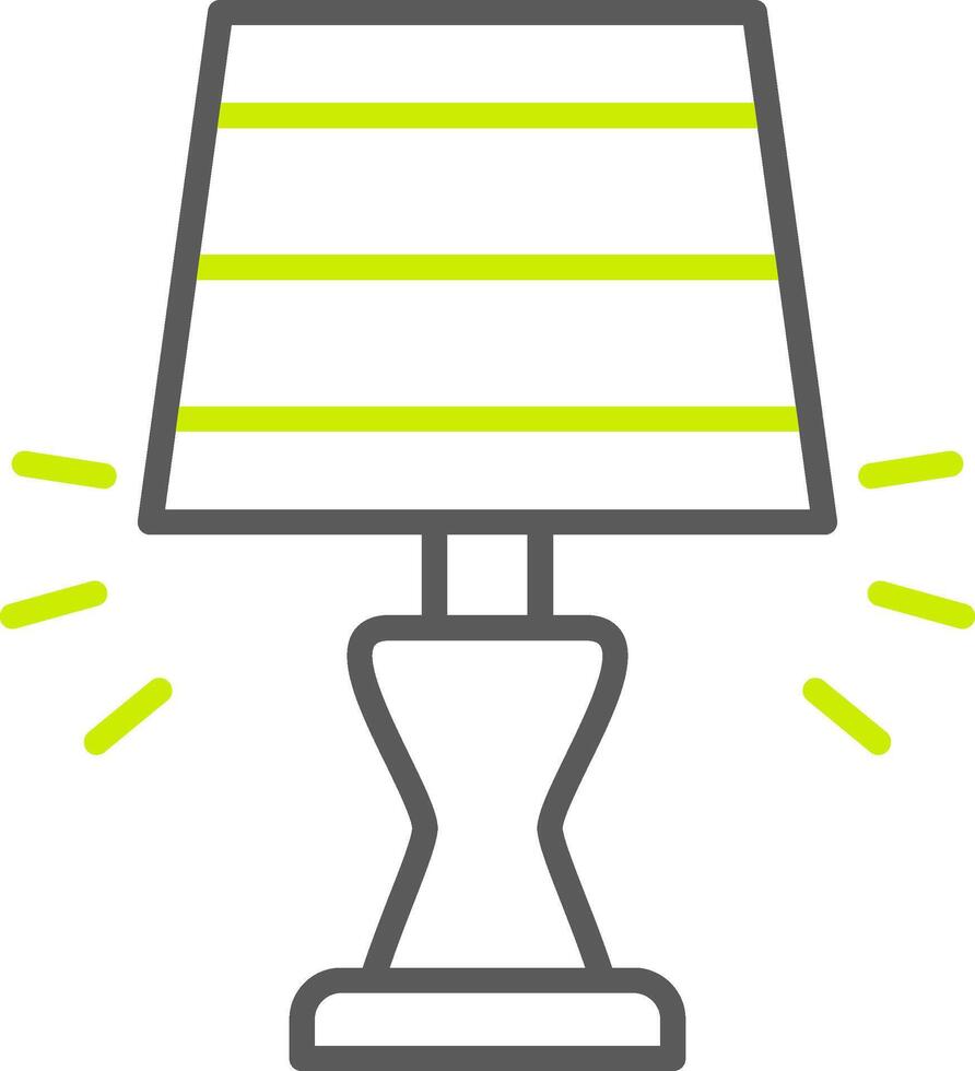 Lamp Line Two Color Icon vector