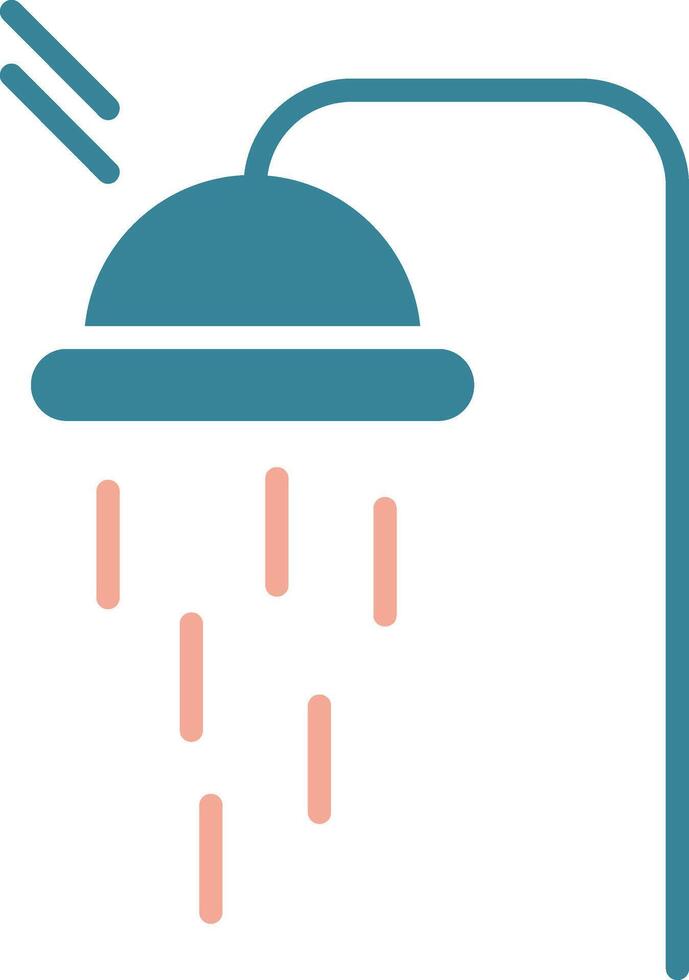 Power Shower Glyph Two Color Icon vector