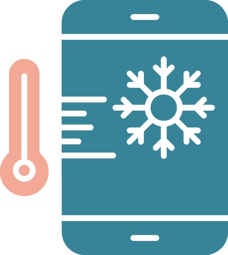 Thermostat Glyph Two Color Icon vector