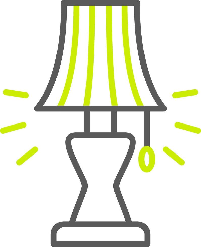 línea de lámpara icono de dos colores vector