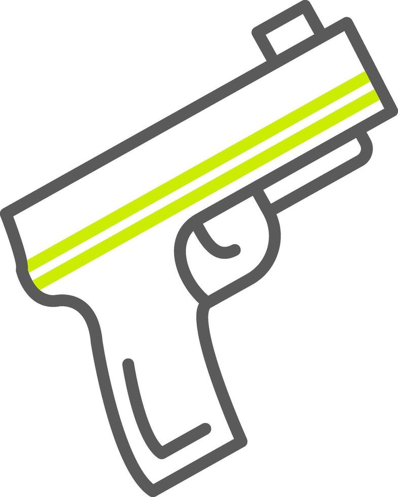 Pistol Line Two Color Icon vector