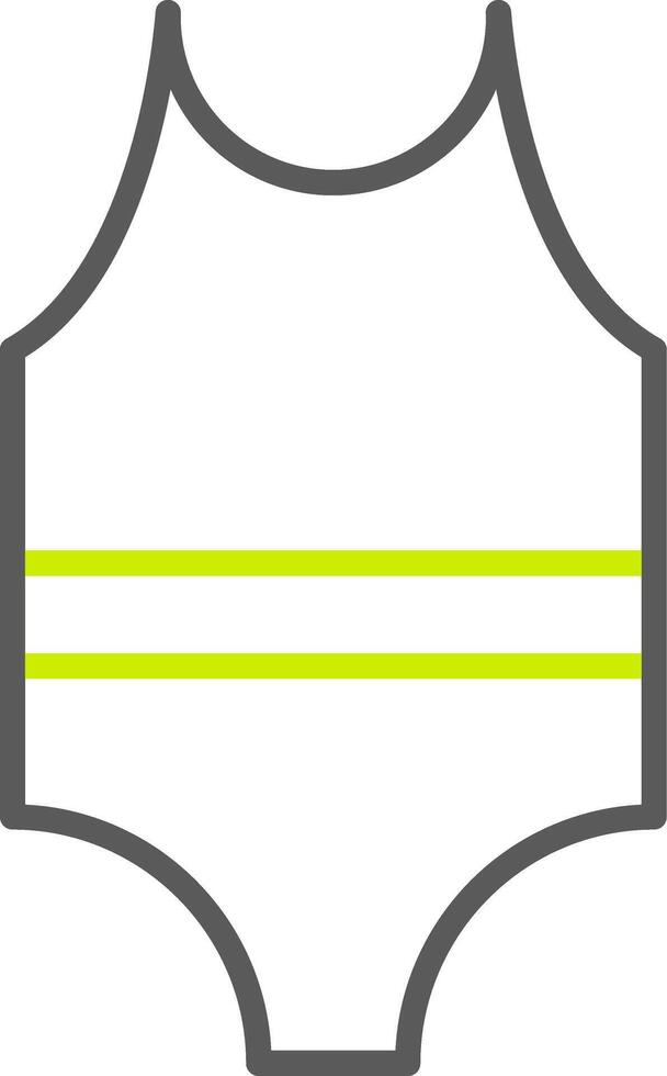 Swimsuit Line Two Color Icon vector