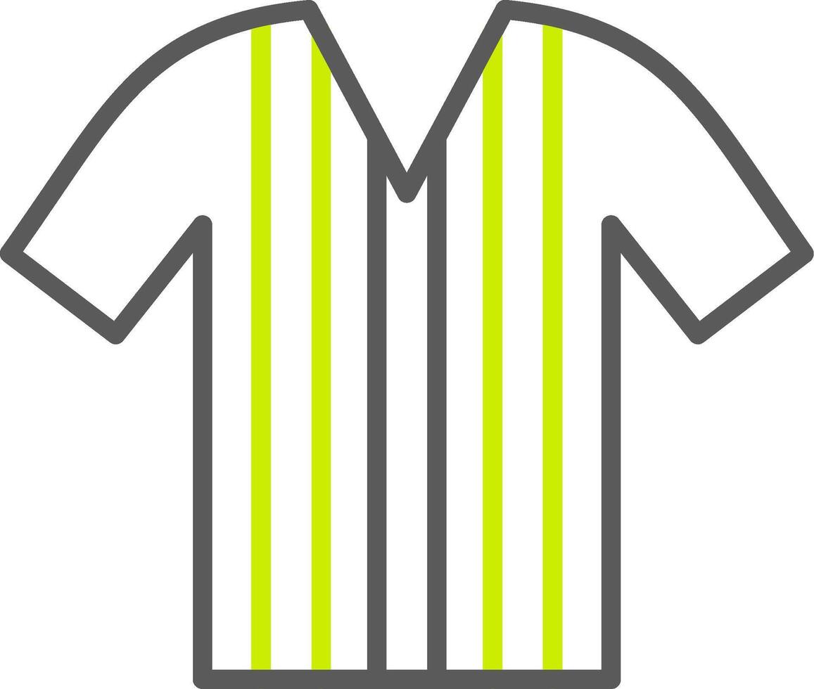 línea de camisa icono de dos colores vector