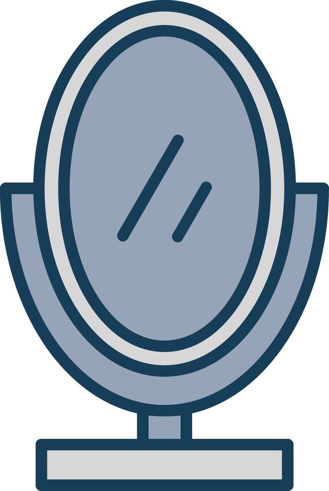 Mirror Line Filled Grey Icon vector