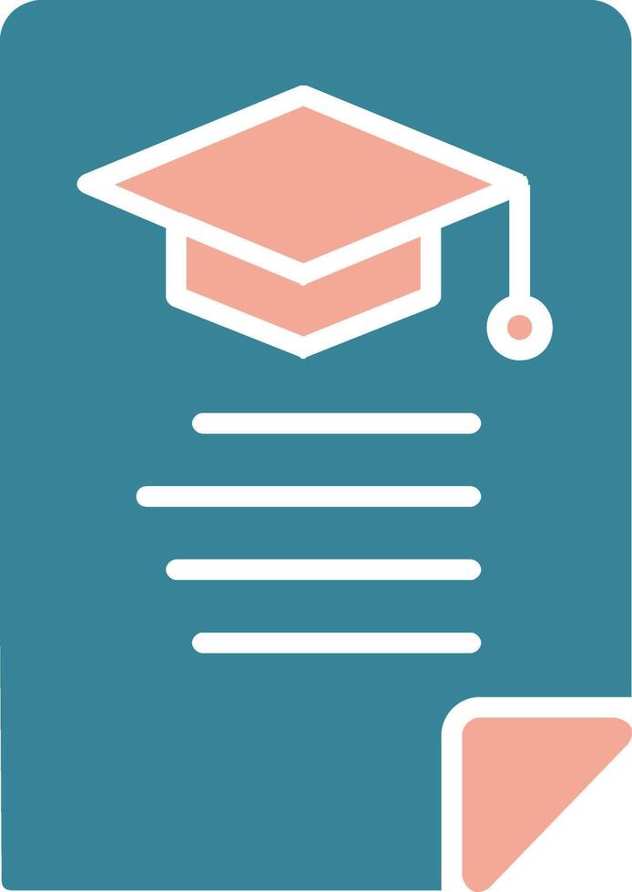 Education News Glyph Two Color Icon vector