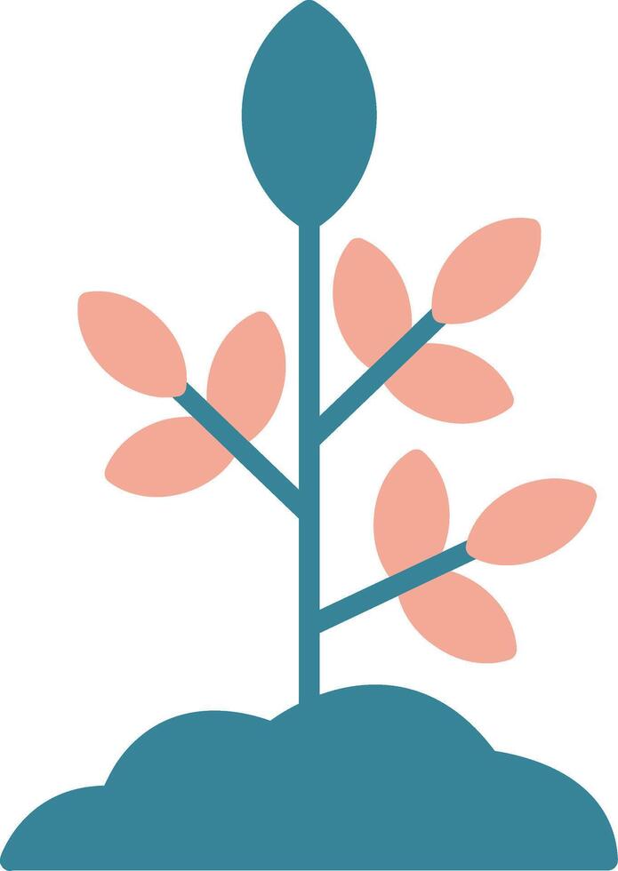 Plant Glyph Two Color Icon vector